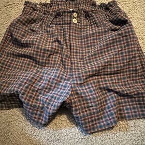 American Eagle Outfitters Plaid Shorts - Blue and Pink